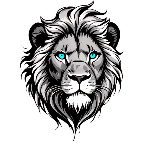 Lion With Blue Eyes With A Surprise Twist