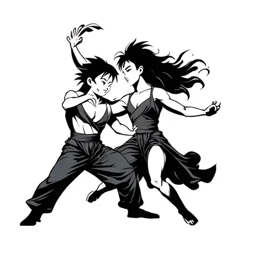 Kamehameha Gohan Father Daughter Dancing