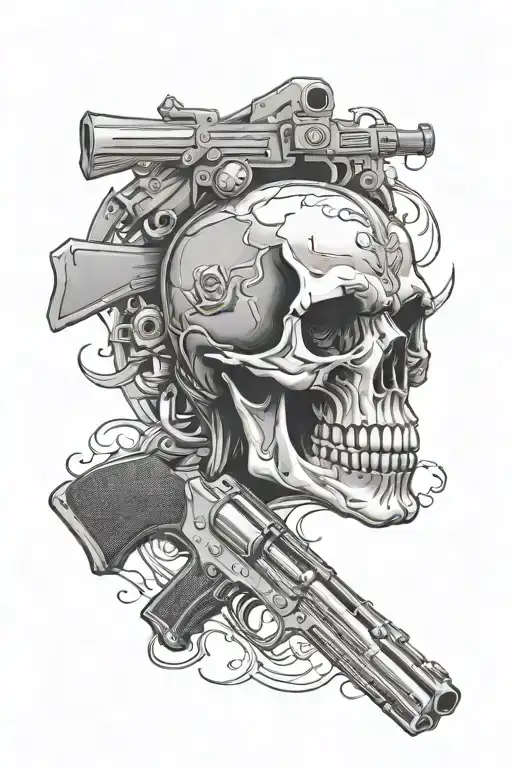 Skull And Gun