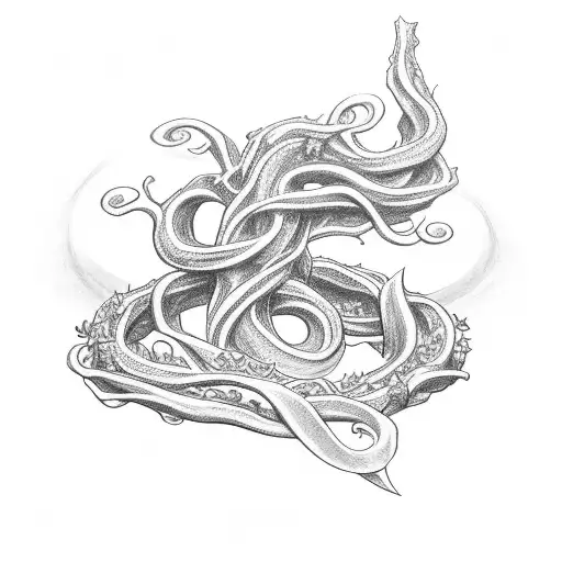 Lord Of The Rings Elvish Scroll Wrapped Around A Delicate Vine