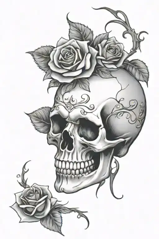 Skull And Roses