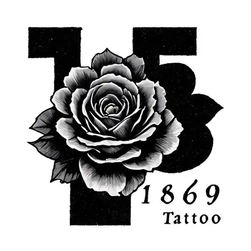 1969 Date Tattoo Black