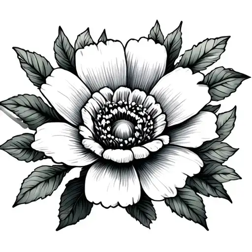 July And November Birth Flower Simple