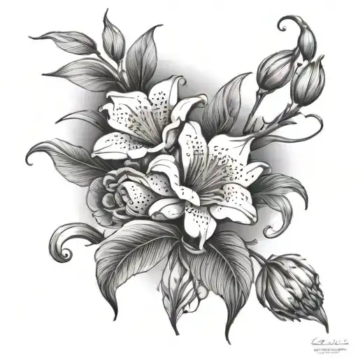 Rose Poppy Lilly Of Valley Flowers