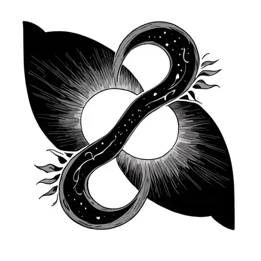 Infinity Symbol With Moon And Sun