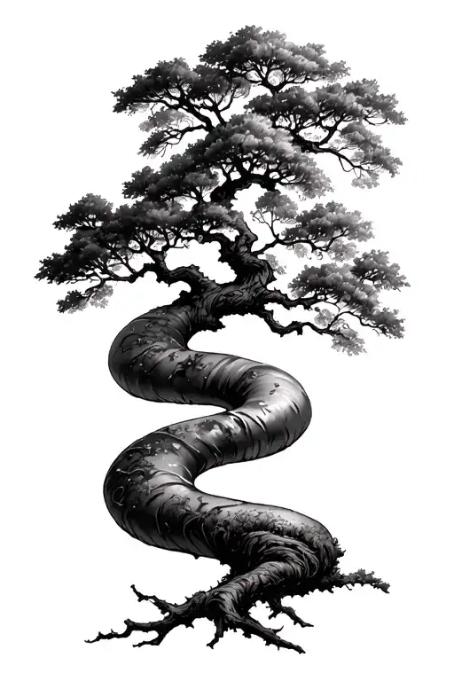 Elm Tree With A Limb That Curls Like A Donut