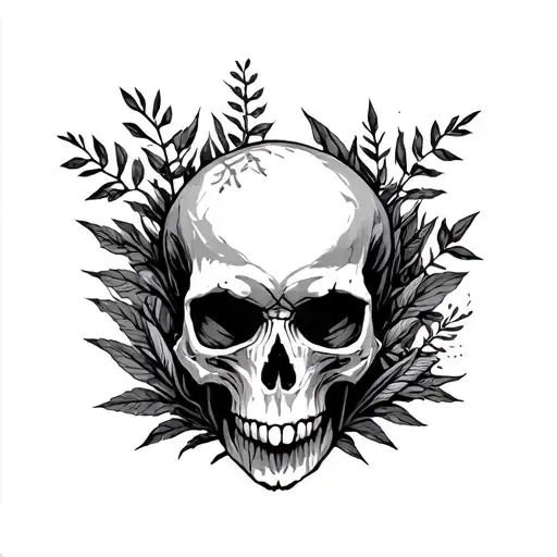 Skull Reclaimed By Nature