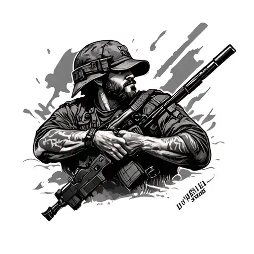 Male Half Sleeve Military Theme