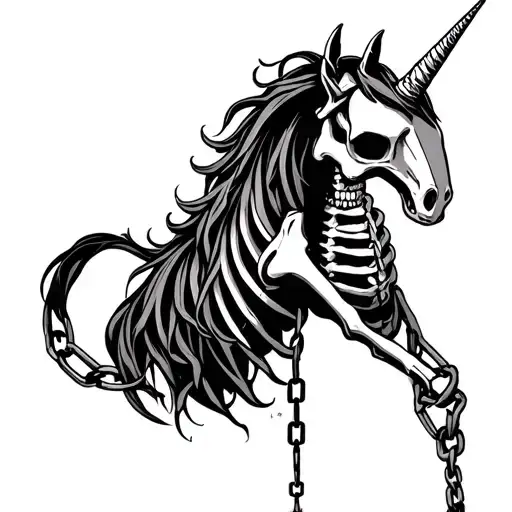 Bdsm Unicorn Skeleton Chained