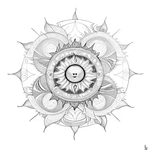 Sun And Moon Mandala