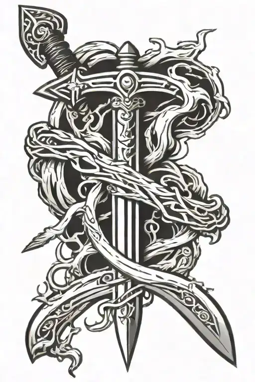 Sword With Roots Forming