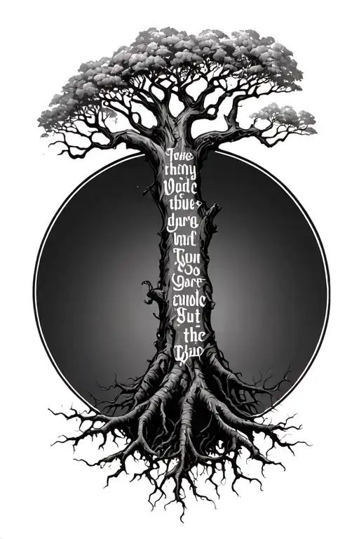Words Creating Roots To A Tree