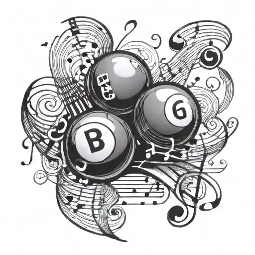 Poolball And Music Notes
