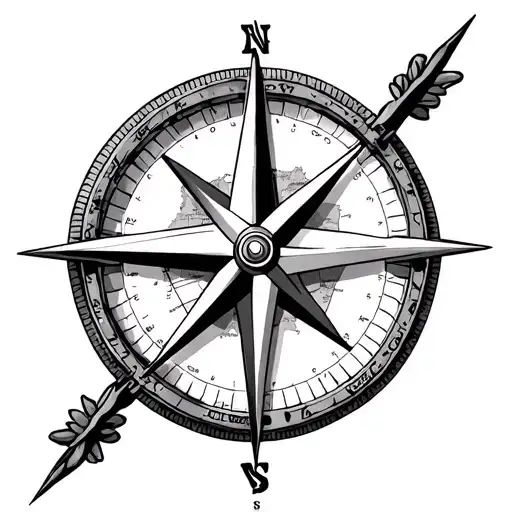 Swiss Cross Compass With Map