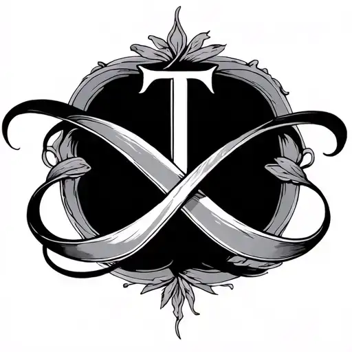 T Word With Infinity Symbol Above But Romantic