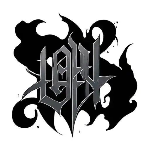 Dark Lettering And Abstraction