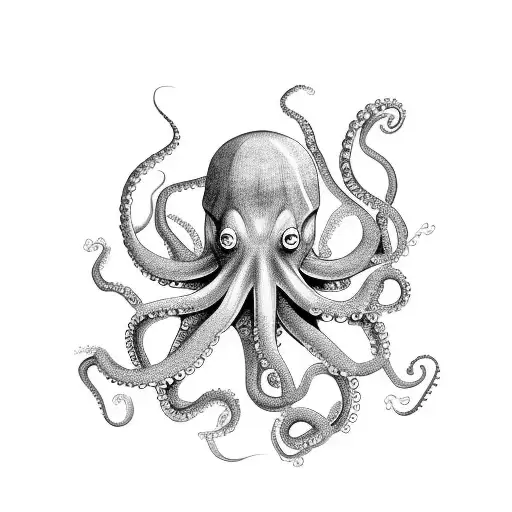 Octopus In A Deep Ocean