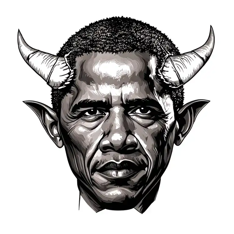 President Barrack Obama Devil Realism