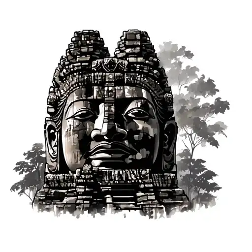 Bayon Temple Face Forest