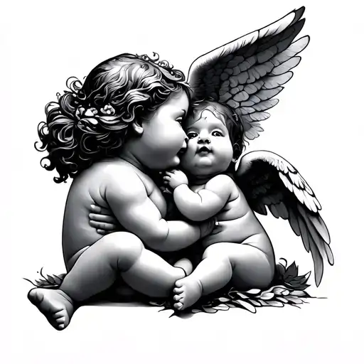 Rainbow Baby And Angel Baby Angel
