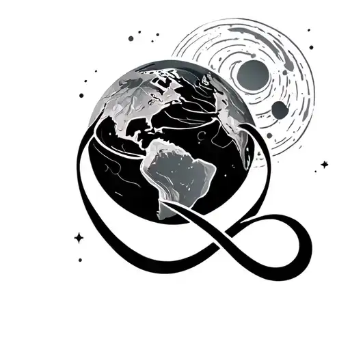 Earth With Infinity Symbol