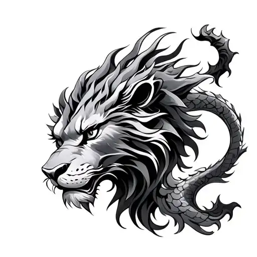 Dragon And Lion Sleeve