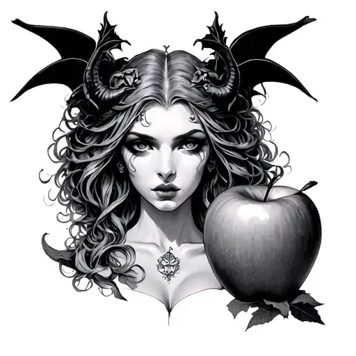 Demon Lilith With Apple