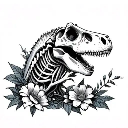 Dinosaur Skeleton Flowers