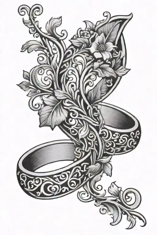 Vine Wedding Ring Finger