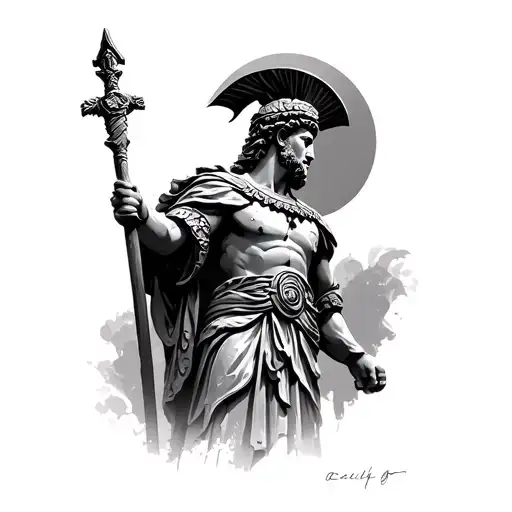 Greek Warrior Statue