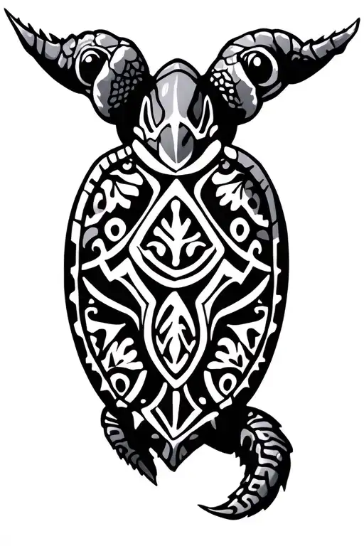 Filipino Tribal Tattoo Turtle