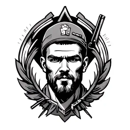 Chest Tattoo For Military Man