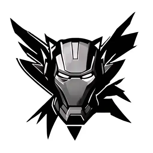 Ironman Logo With Traditional Tattoo Art