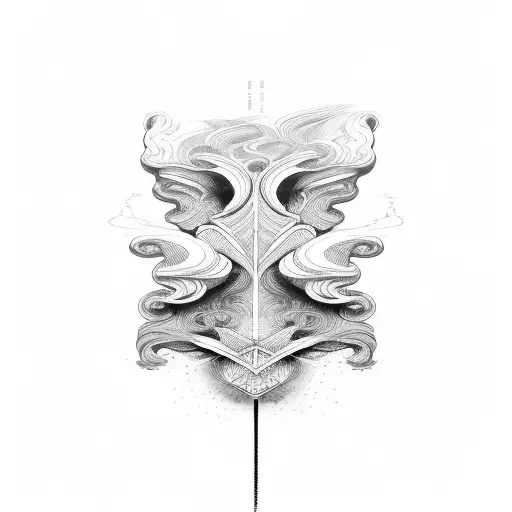 Abstract Wavy Lines Symmetrical