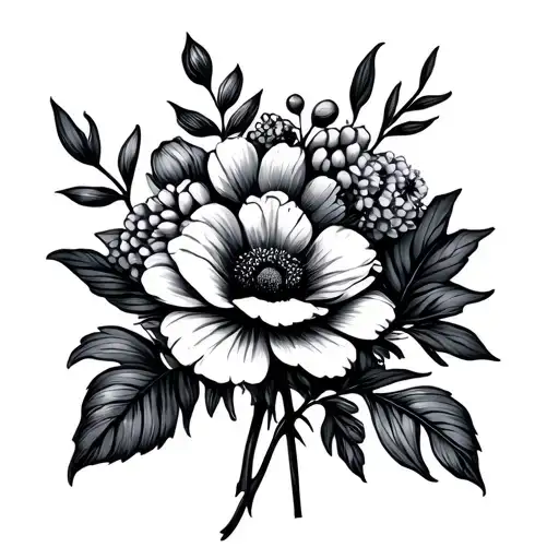 Minimalistic Bouquet For July And February Birth Flower