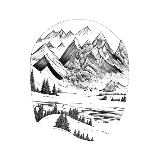Mountain Scene Forearm