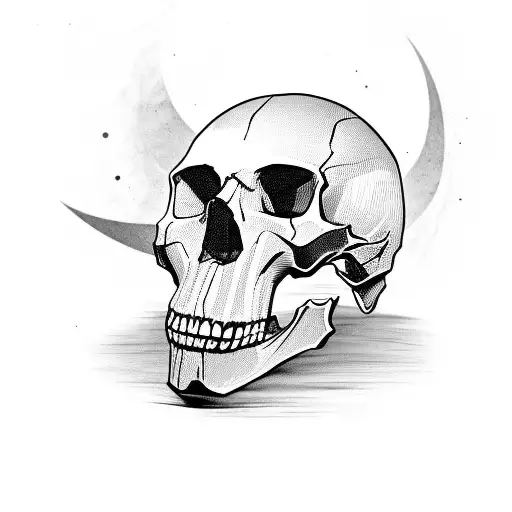 A Skull Wearing A Horror Helmet Surrounded By Viking Symbols