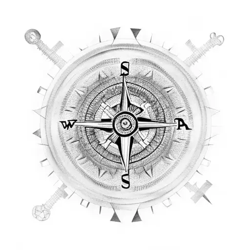 An Intricate Compass Design With Gears And Financial Symbols Incorporated