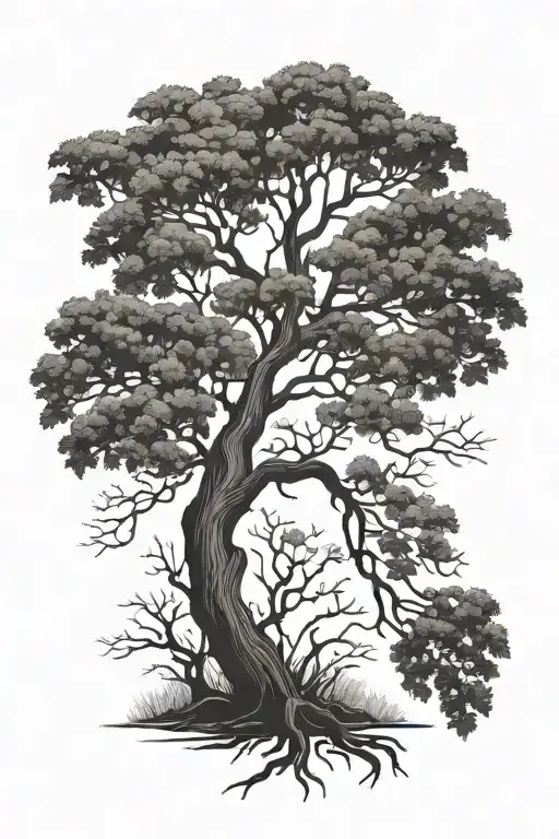 Walnut Tree Silhouette