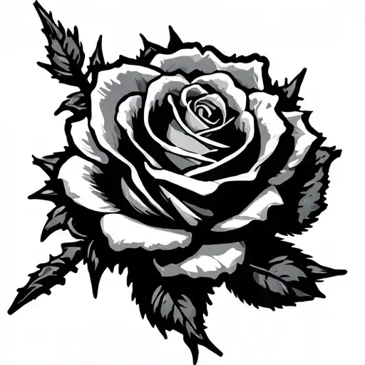 Barbed Wire With Rose