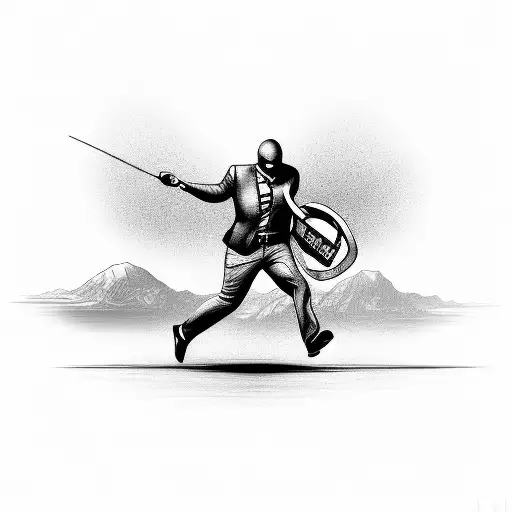 Lanscape Of Guy Robbing Bank Police Chasing Him