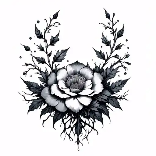 Gothic Floral With Roots