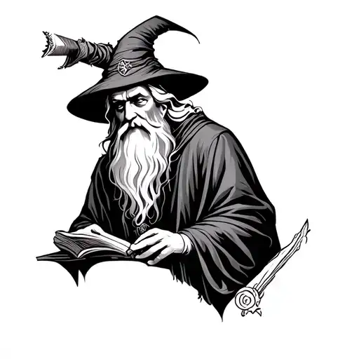 Albus Dumbledore Mini Tattoo Design