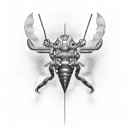 An Abstract Geometric Design Incorporating Elements Of A Pincher Dog