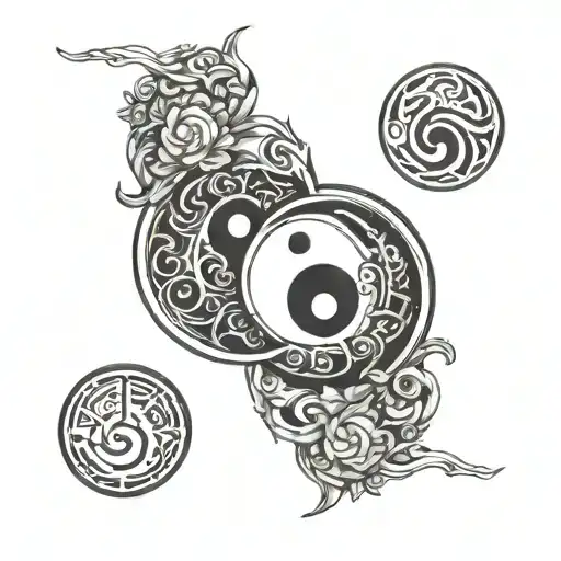 Magic Rune Yin Yang Symbol