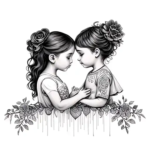 Matching Tattoo Mom Daughter And Son Born