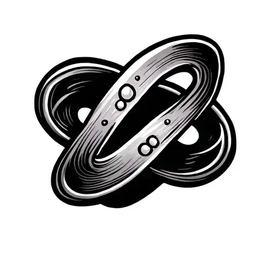 Infinity Symbol With A Dot And Line