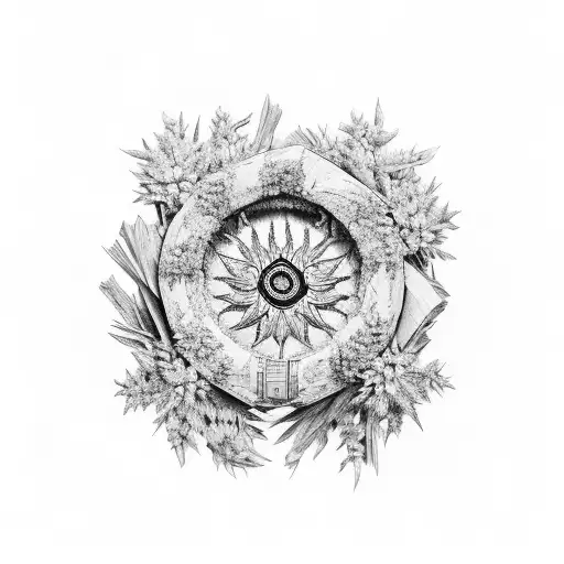 Mountain And Underneath A Wreath Of Edelweiss