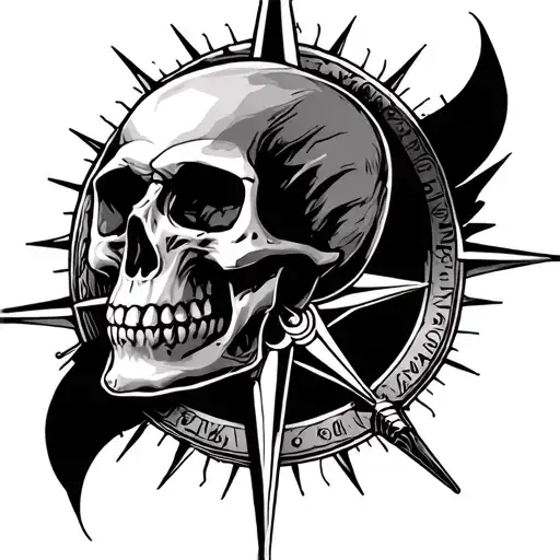 I Have A Skull Tatoo On My Upper Arm And Want To Add A Compass Or Other Viking Background To It
