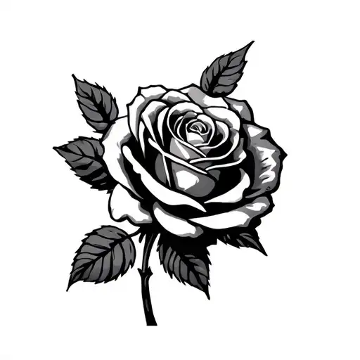 Rose On Female Belly